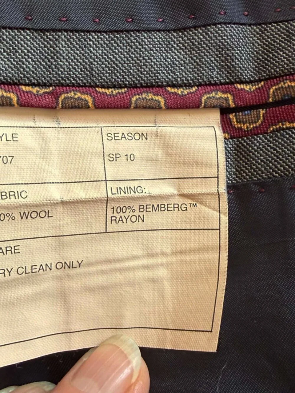 J. Crew Ludlow Suit Charcoal Gray 40L, Pants W34